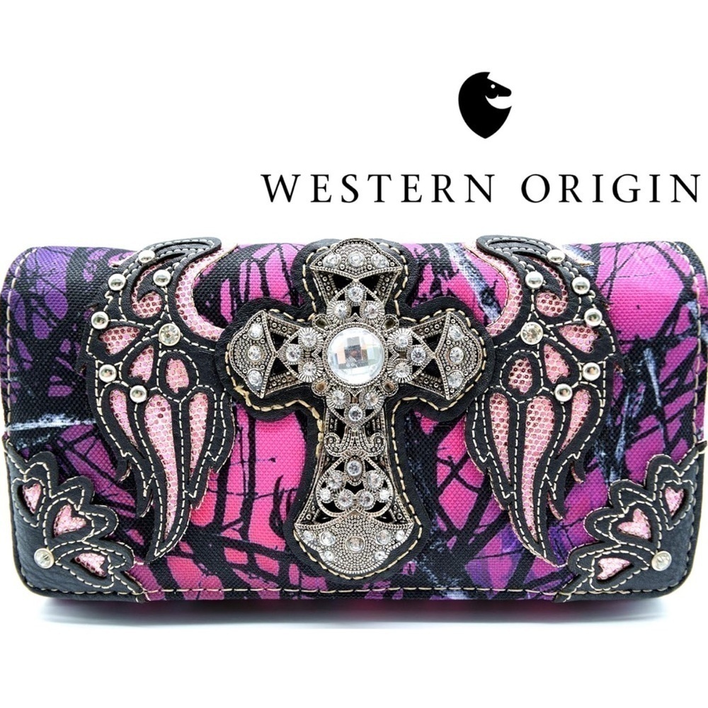 💕Western Cowgirl Classic Shoulder Bag With Wallet Set💕 - Picture 3 of 7